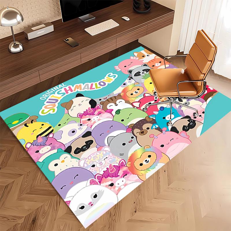 squishmallows Print Area Rug - Soft,Washable Non-Slip Indoor Mat,Living Room,Home Office Decorative Rug