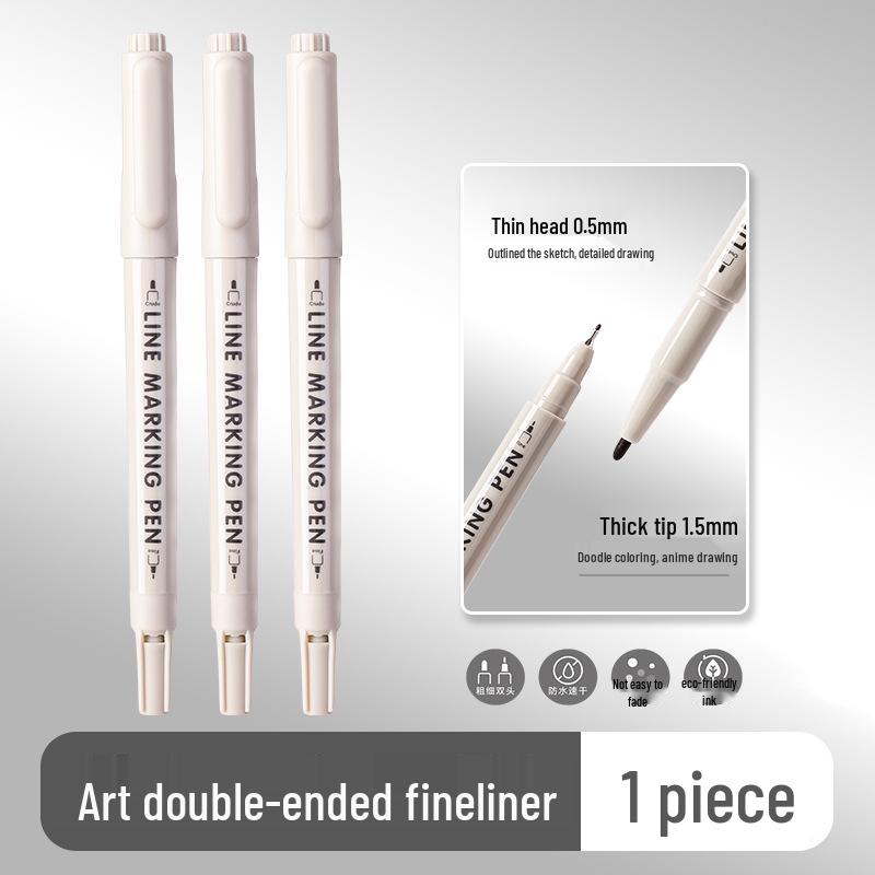 

Blue Fruit Double-Headed Fineliner Pen Set for Students: Ideal for Drawing, Outlining, and Journaling.