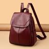 Soft Leather, Fashionable and Versatile Backpack, Large-capacity Travel Bag for Women