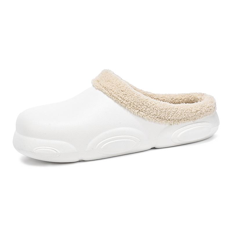 Waterproof cotton slippers new winter velvet warm casual couple home non-slip thick bottom cotton mop