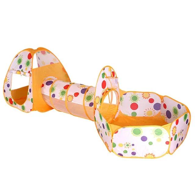 Portable 3 In 1 Kid Play Set Tent Ball Pit Crawling Tunnel Children Ball Pool Baby Balloon Playpen Yard Room Playground Gift Toy