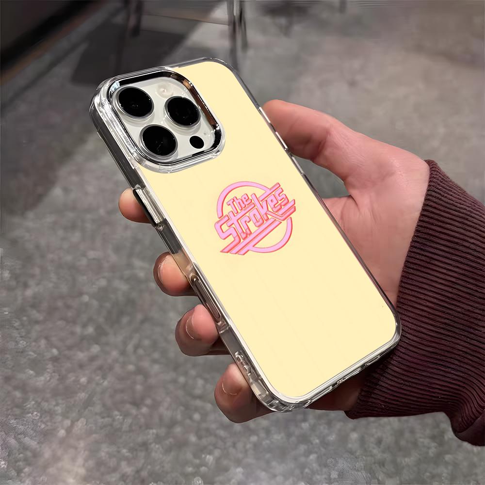 

Band The S-strokes Phone Case For IPhone 17 Air 16 E 15 14 13 12 11 Plus Pro Max Electroplated Transparent Soft Shell iPhone 11 Pro