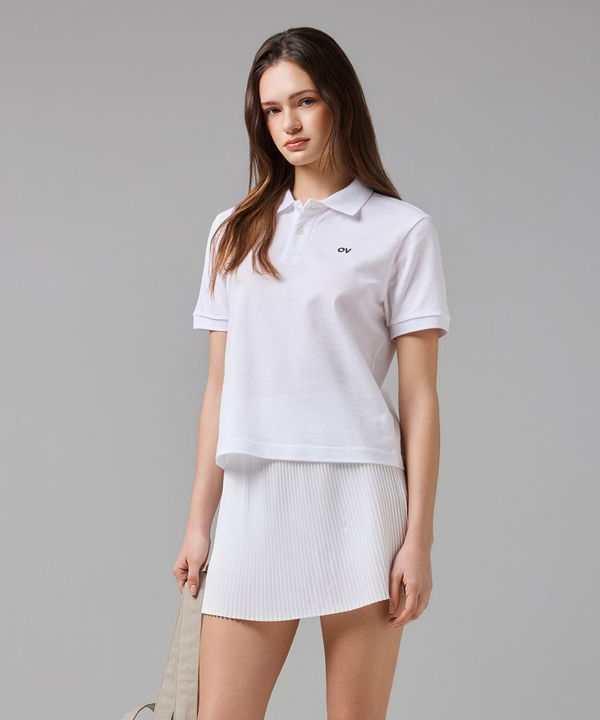 Ausdoeoboiseu (W)Ov Logo Pk Collar Tee (White)