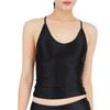 Womens Glossy Stretchy Camisole Scoop Neck Sleeveless Sling Crop Top Vest
