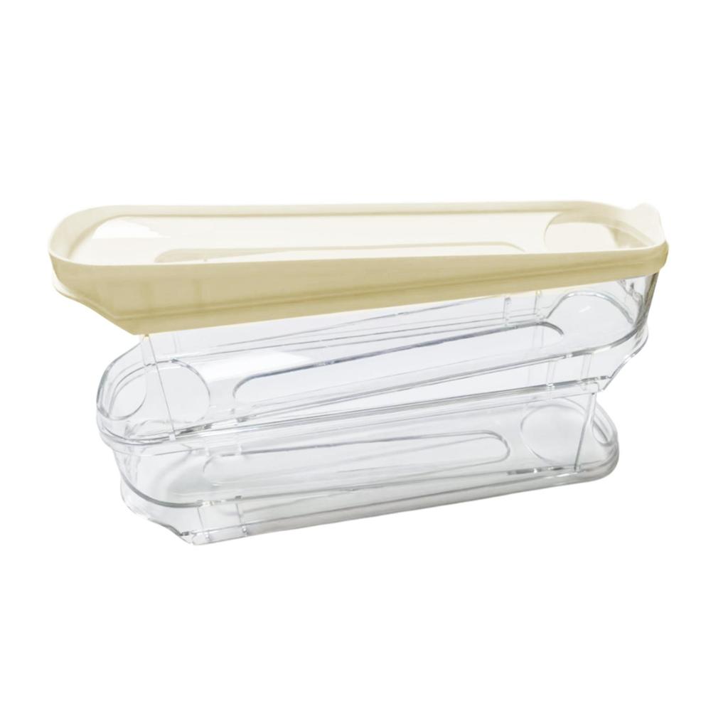 Slide Type Egg Carton Double Automatic Egg Roller Refrigerator Side Door Egg Storage Kitchen Countertop Egg Holder