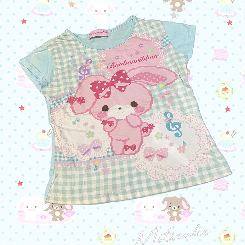 Sweet Kawaii Cartoon Tshirts Polka Dot Print Women T-shirt Loose Casual Contrast Color Cute Graphic Tee Tops Japan Y2k Aesthetic
