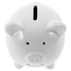 Ceramic Piggy Bank Coin Bank Personalized Money Saving Bank Delicate Nursery Decor (White) Banks To Save Box