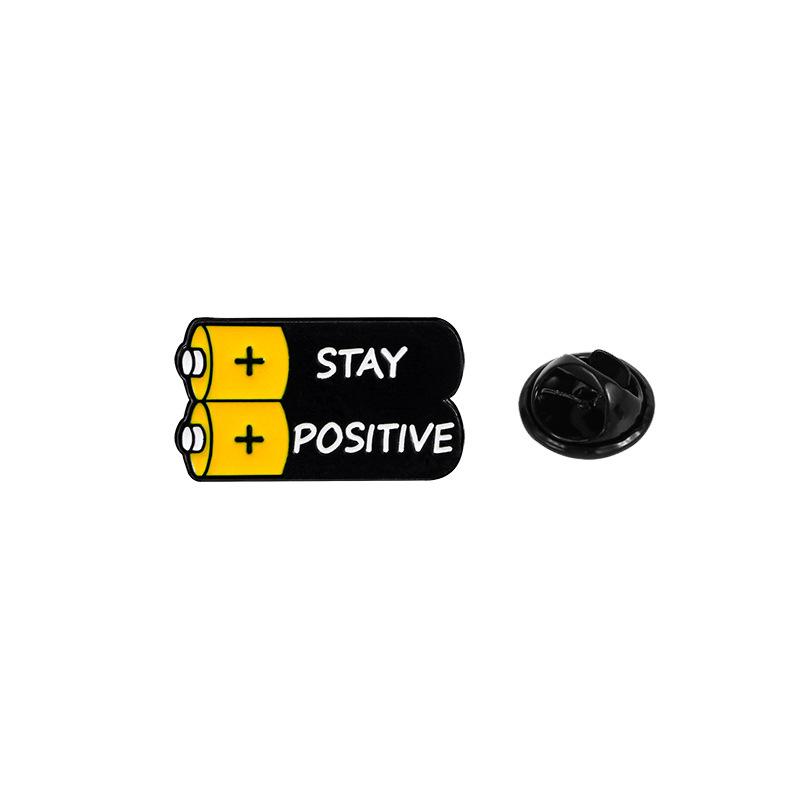 Stylish Alloy English Letter Brooch - Cute Badge for Bags & Clothing