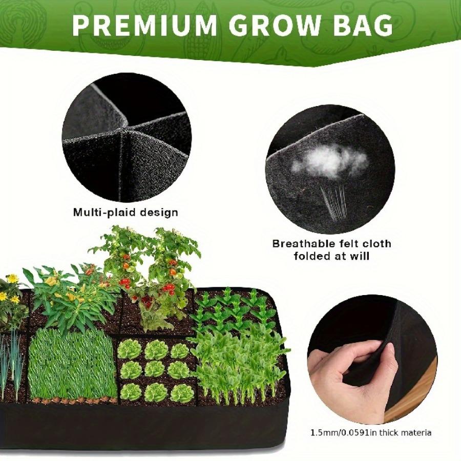 8-grid Garden Planting Bag Felt Multi-grid Planting Bag Vegetable Planting Pot Plant Flower Planting Pot Plant Nutrition Bag