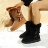 Fashion Winter Mid-calf Boots Thick Plush Thick Sole Non-slip Fashion Solid Color Button 2025 Women Boots Classic Retro Brown Long Boots