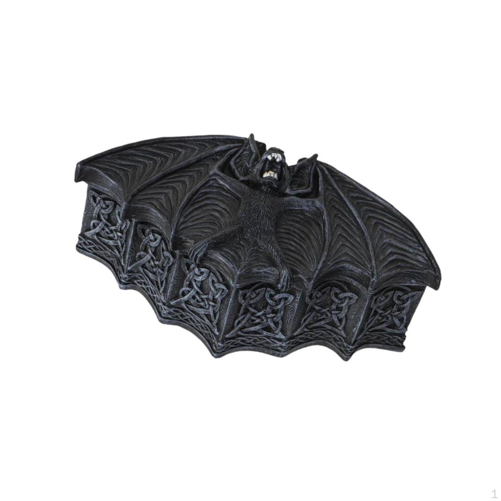 Halloween Bat Storage Box Jewelry Craft Treasure Chest Container Gothic Trinket Case Decorative