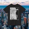 Chicago City Map Printed Pattern Tshirt Unisexs Minimalist Street Coordinate Art Short Sleeve Tshirt Neutral Casual Cotton Top