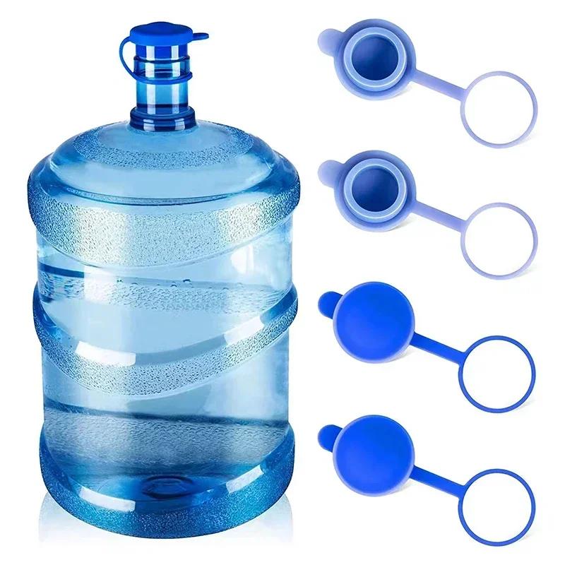 Reusable Silicone Water Bottle Cover Water Jugs Cap Non-Spill Thick Bottle Caps with Inner Plug Durable Drinking Bucket Plug