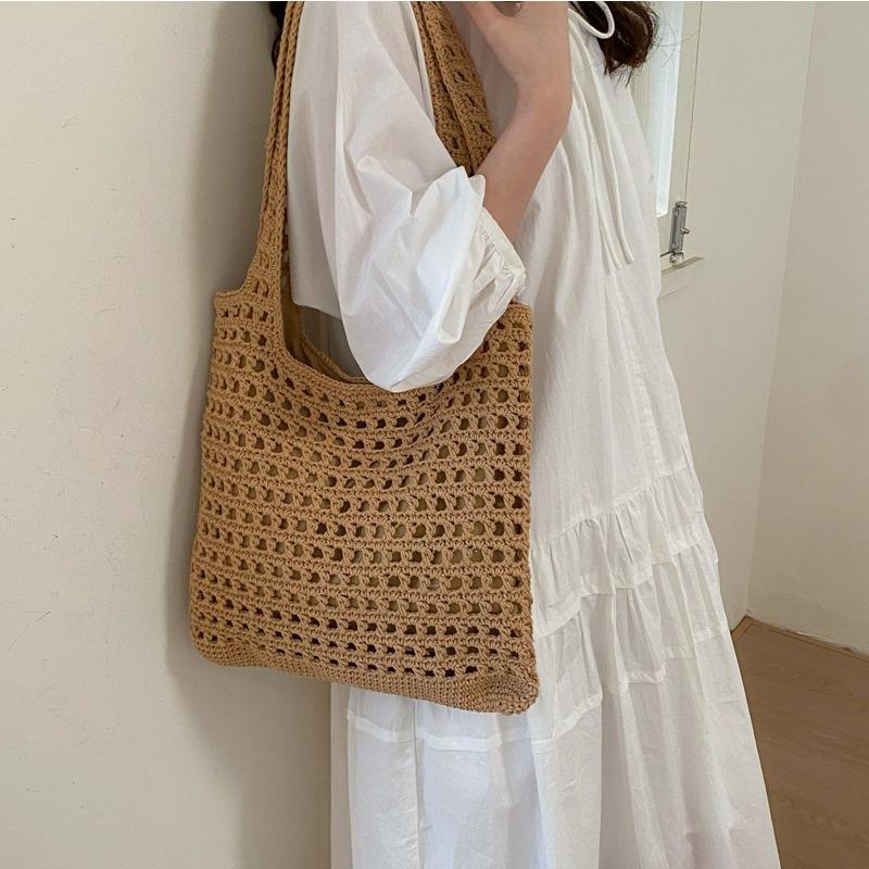 Large-capacity Summer Bag - Single-shoulder Underarm Tote Bag - Knitted Crossbody Bag