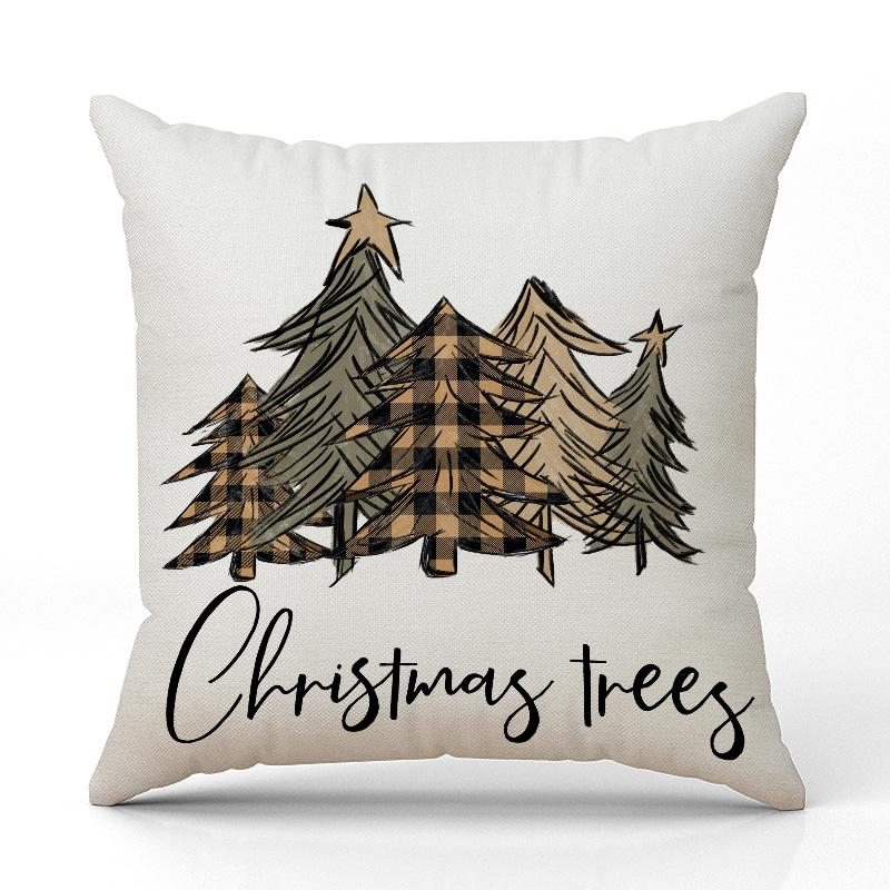 

Новая наволочка на подушку с принтом линии «Снежинка», рождественская елка, праздничное украшение комнаты, дивана, чехол на подушку