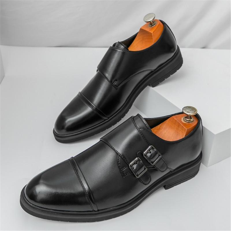 

Британия Туфли-монки Новые Мужские Заостренные Черные Коричневые Лакированные Кожаные Туфли Дизайнерские Формальные Свадебные Выпускные Платья Для Вечеринки Дома Обувь 38