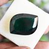 Lab-Created Green Emerald Loose Gemstone 29x22mm Fancy Shape for Jewelry Making and Gem Collections