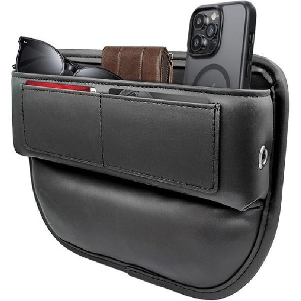 Seat Gap Filler, 1 Pack Multifunctional Seat Organizer, Gap Filler 1P-Black