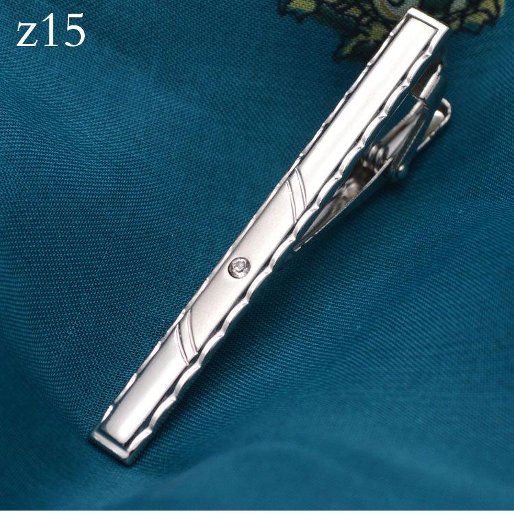 Men's Silver Formal Tie Clip with Laser Engraved Logo - Professional Business Accessory