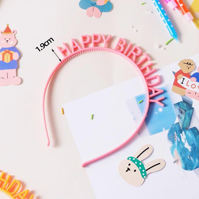 Korean Color Happy Birthday Headband Hat Happy Birthday Children Baby Adult Photo Decoration