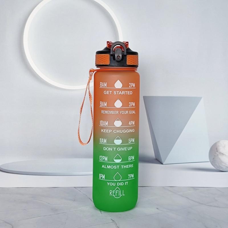 1L Sports Water Bottle Gym Travel Drinking Leakproof Bottle With Straw BPA-Free