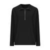 Women's Fashion Solid Color Zipper Lapel Solid Color Casual Sweatshirt Loose