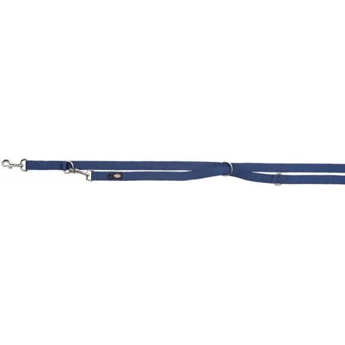 Laisse réglable double - TRIXIE - XS-S - 2,00 m - 15 mm - Couleur indigo