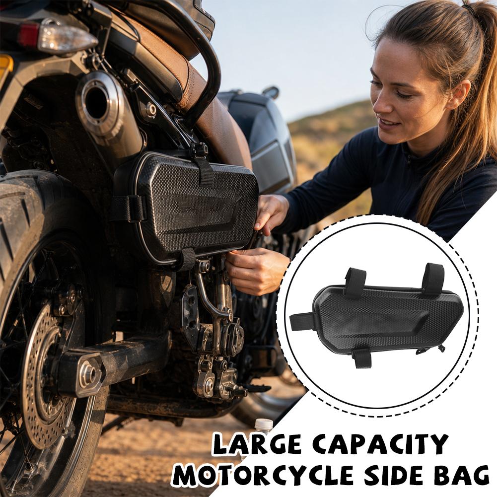 Large Capacity Motorcycle Side Bag Waterproof Multifunctional Storage Pouch Side Pocket Bicycle Hanging Bag for Universal