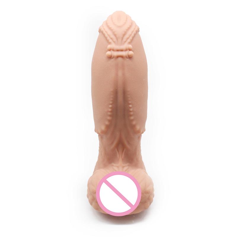 Color-Matching Silicone Realistic Thick Oversized Dildo and Irregular Anal Plug for Female Self-Stimulation