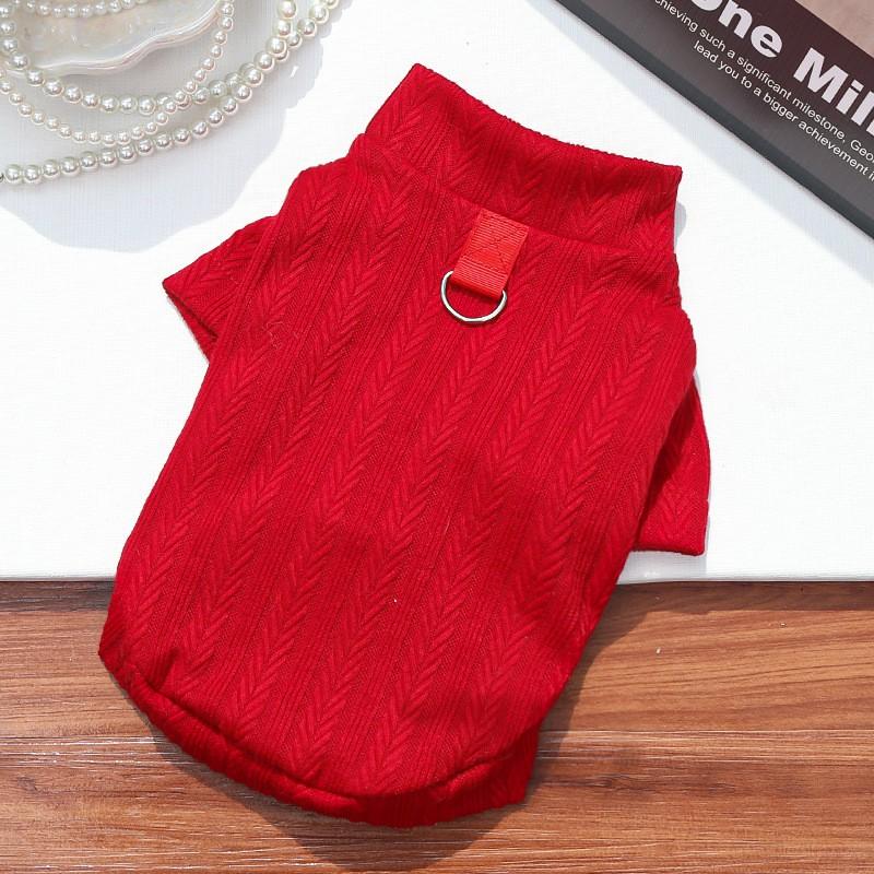 Pet Sweater Small Dogs Cats Winter Warm Base Layer Clothing Stretchy Fit Teddy Bichon Corgi Shiba