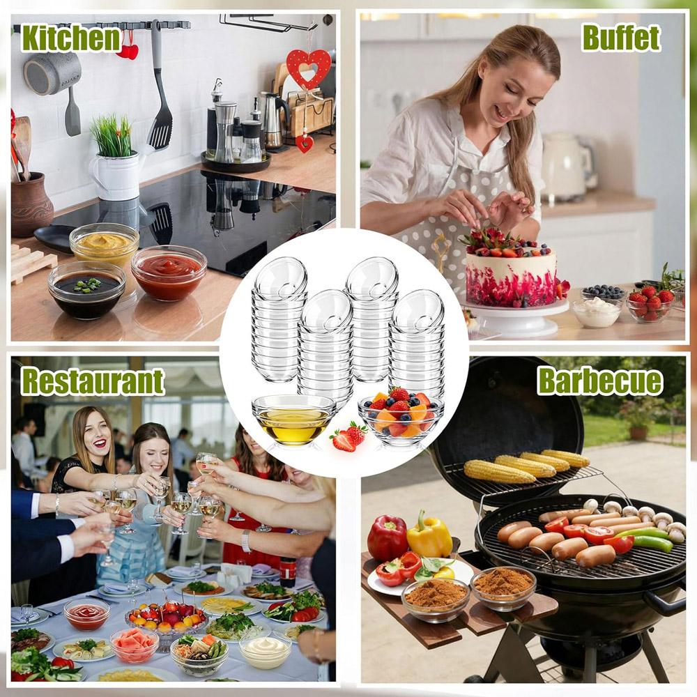 Multi Functional Cake Mold Glass Bowl High Temperature Resistant Pudding Jelly Beauty Salon Essential Oil Facial Mask Bowl