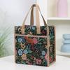 Thick Knitted Floral Fabric Tote Bag, Lunch Bag, Bento Bag, Large Capacity Portable Storage Bag, Handbag