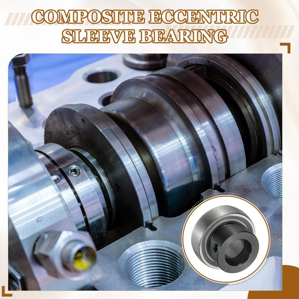 uxcell Insert Inner Spherical Insert Chrome Steel with Eccentric Locking Collar SA205-16 Bearing, 1-inch Diameter, Bearing, (GCR15),