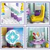 Castillos de Hielo Casa de Juegos Películas Invierno Nieve Figuras de Caballos Set de Bloques de Construcción Juguete para Niñas Regalo DIY
