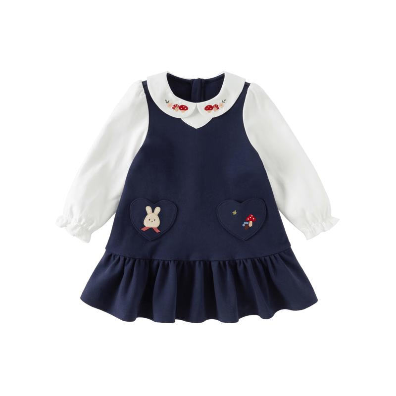 DAVE & BELLA Girls' Faux Two-Piece Princess Dress