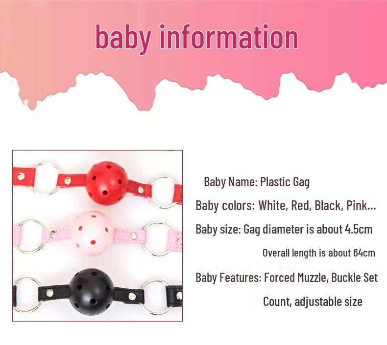 SM Erotic Gag Ball Set: Nipple Clamps, Restraints, Muzzle Training Tools for Men and Women