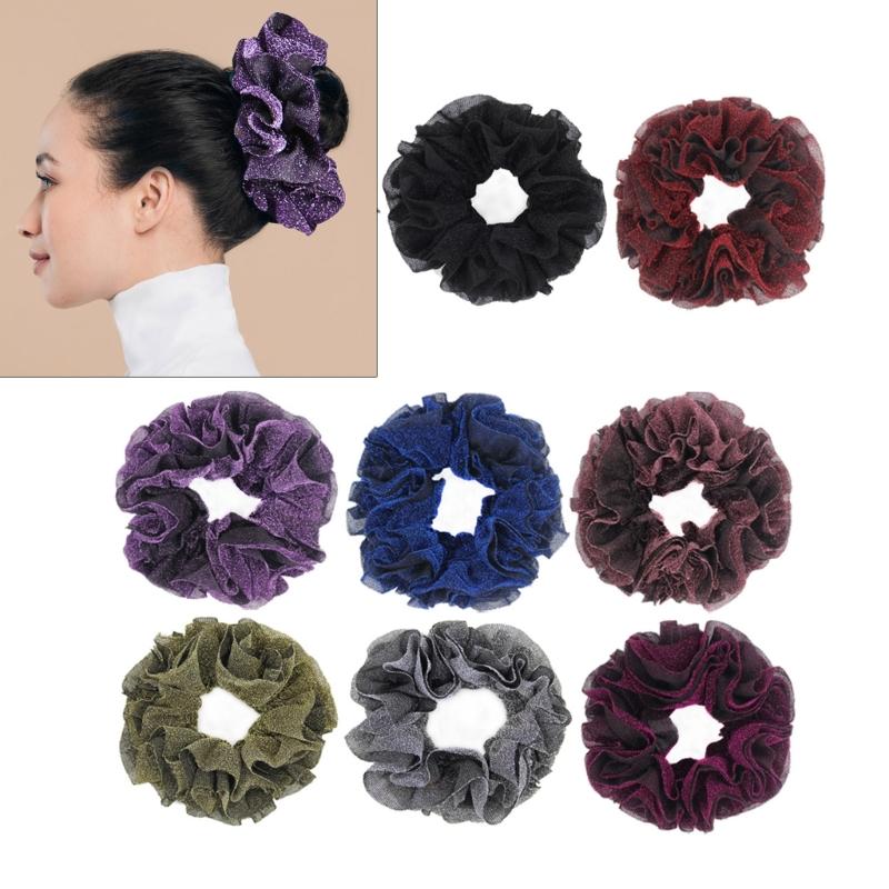 Gauze Scrunchies Women Extra-Large Scrunchie Oversized Thick Elastic Fluffy Hair Ties Hair Scrunchies Ponytail Holder