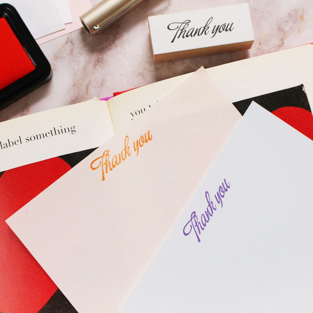 Cute and Stylish Wooden Rubber Stamp Set for Birthdays, Thank You Cards, Bridal, and Letters, Made In Japan (#70)