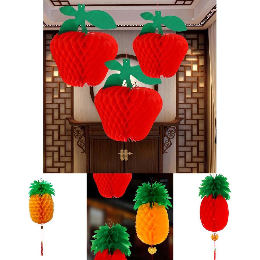 Exquisite Pineapple Apple Lanterns For Joyful Happy New Year Celebrations And Festive Decor