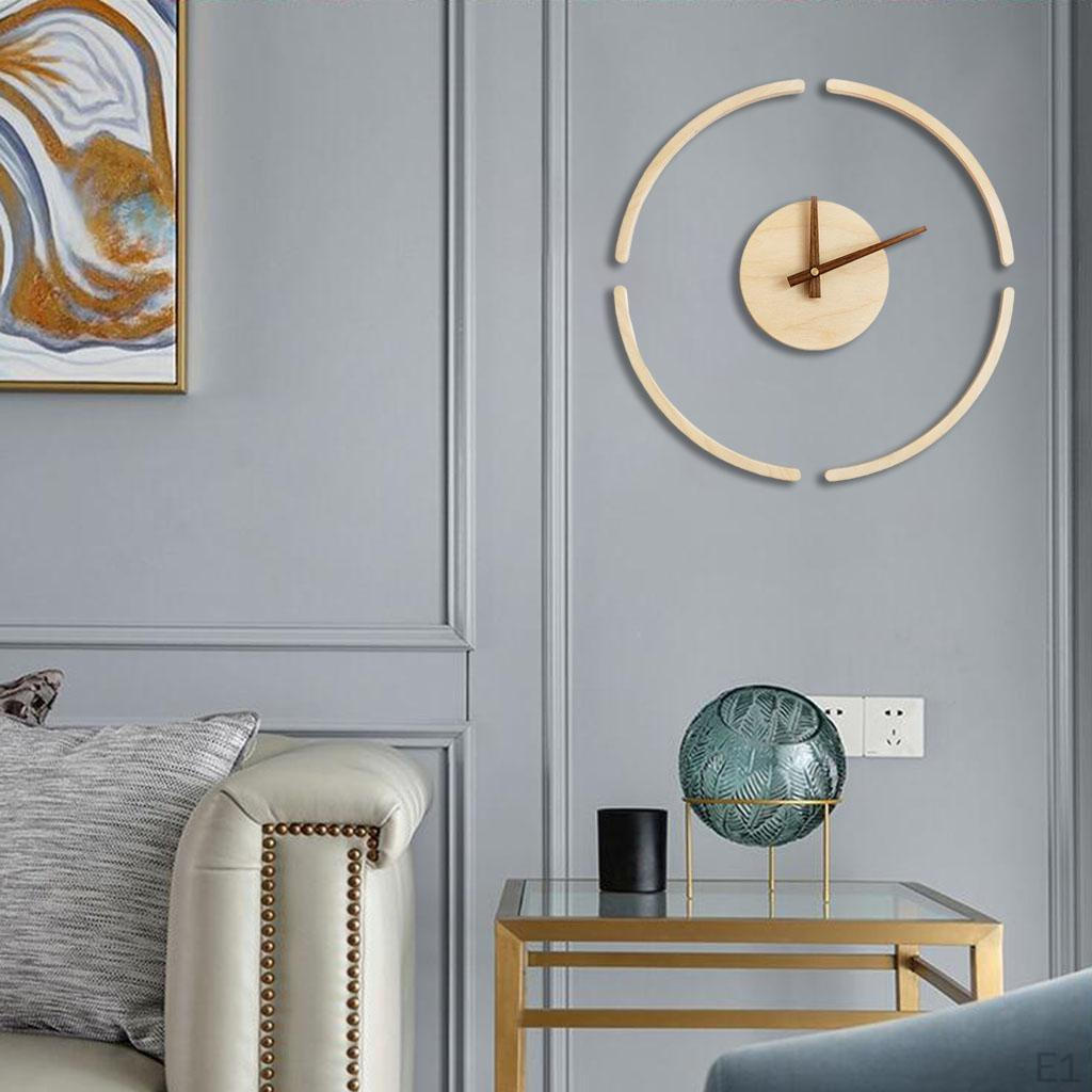 14 inch Wooden Wall Clock Vintage Modern Creative Round for Kitchen Conference Room
