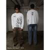 DRIPX Maglietta Termica a Maniche Lunghe Waffle Y2k Quotidiana Casual Stampa Cartoon T-shirt Street Cotone Caldo Top