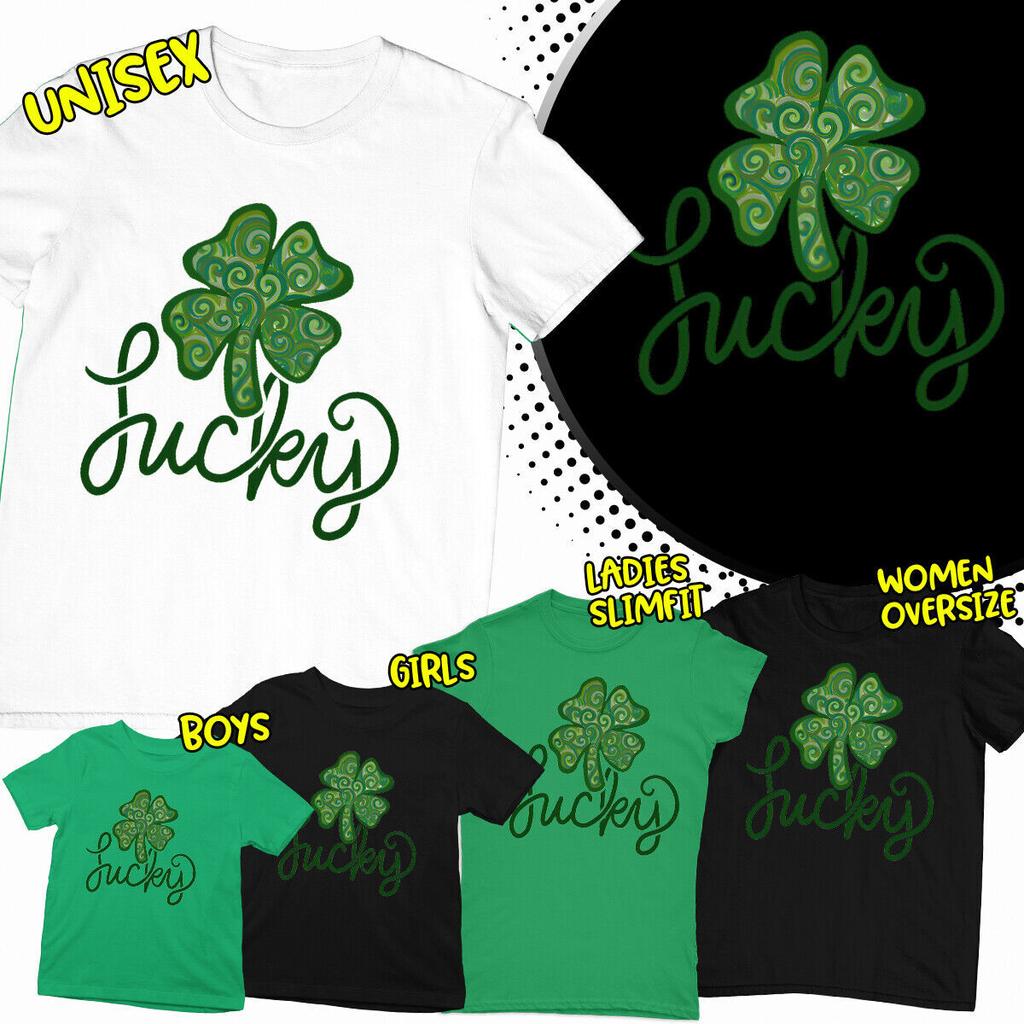St Patricks Day Lucky Irish Paddys Ireland T-Shirts Tee Top #SPD