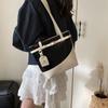 2025 new bag women, elegant style belt buckle shoulder bucket bag tote bag, large-capacity handbag