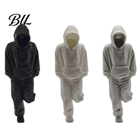 Artistic Desktop Ornament Thinker Figurine, 3D Printed Sweatsuit Man Statue for Home Environmentally Friendly Decor Office Desk Bookshelf Decor,