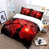 Japanese Style Sakura Sunset Decor Soft Comfortable Duvet Cover Bedding Set Included 1*Duvet Cover & 2*Pillowcases, Gift