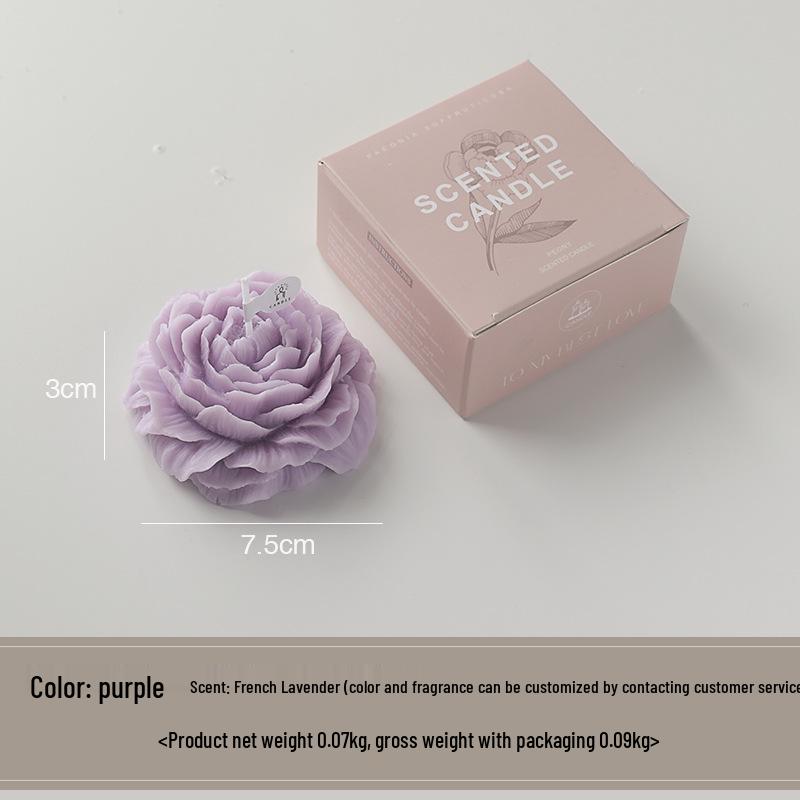 Peony Flower Candle Ornament - Scented Gift for Teacher's Day