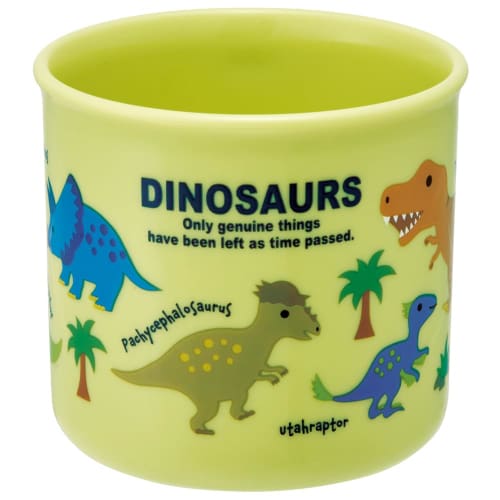 Skater Lunch Box Plastic Cup, 200ml, for Kids, Antibacterial, Dishwasher Safe, Made in Japan, Dinosaur Picture Book, NEW KE4AAG-A