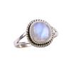 Natural Rainbow Moonstone Gemstone Handmade 925 Solid Silver Gift Ring S.7 M5H93