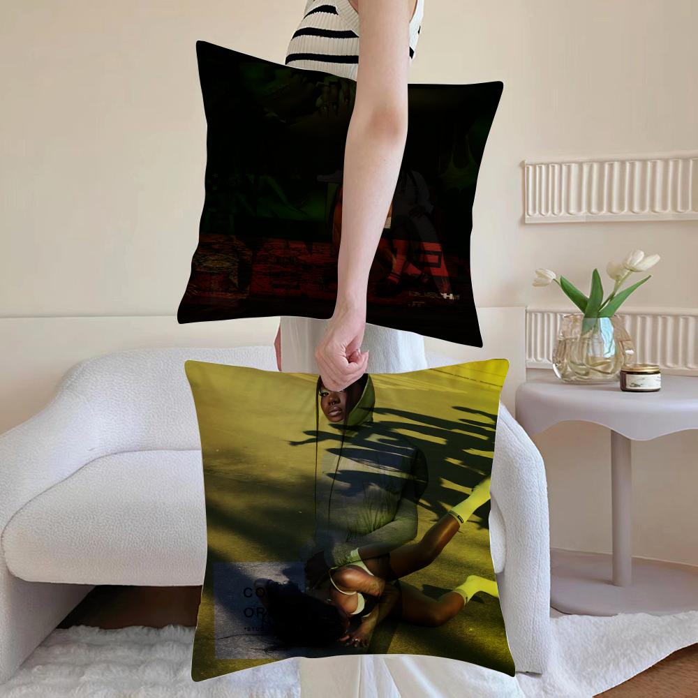Doechii Album Cushion Cover Anti-dustmite Pillowcase Invisible Zipper Silky Short Plush Sofa Cushion Cover