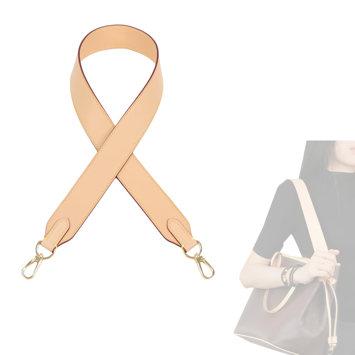 

[DGAZ] Запасной плечевой ремень из растительно-дубленой кожи для сумок через плечо, Сумок-кроссбоди, DIY - Ремень для Neverfull, Плечевой ремень Damier Neverfull